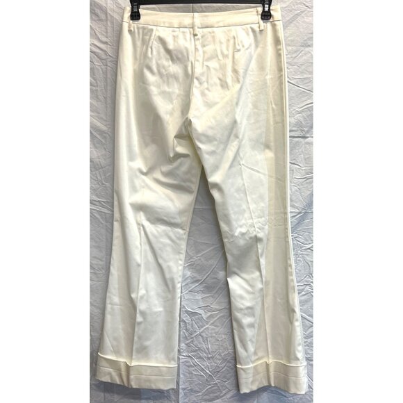 A.B.S By Allen Schwartz Womens White Cotton Blend Trousers Size 8 New With Tags - Picture 2 of 3